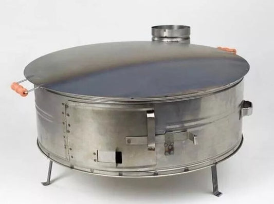 2in1 Holzfeuer Fladenbäcker Odunlu Katmer Gözleme Yufka Sac Kavurma Ø60cm|Ø75cm WOK Pfanne